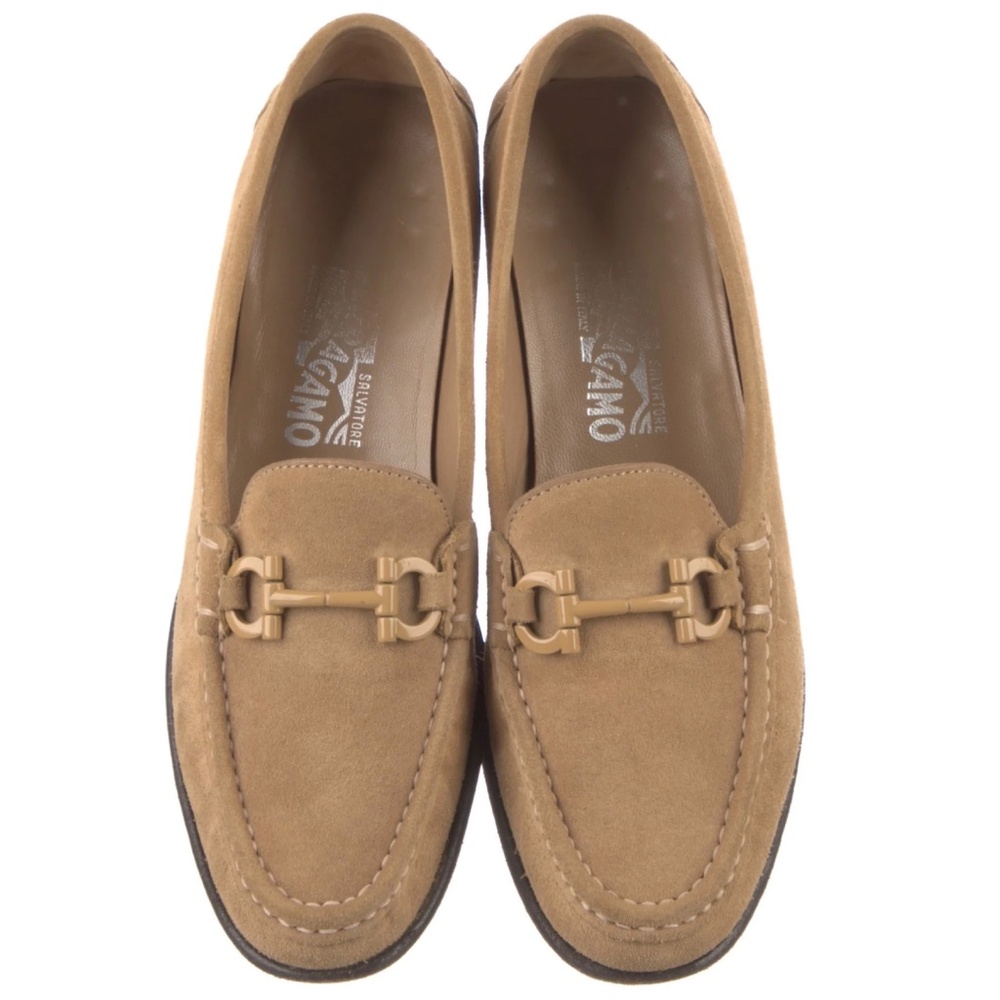 Salvatore Ferragamo Brown Suede Loafers